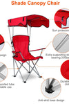 Foldable Beach Canopy Chair Sun Protection Camping Lawn Canopy Chair 330LBS Load Folding Seat