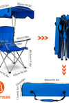 Foldable Beach Canopy Chair Sun Protection Camping Lawn Canopy Chair 330LBS Load Folding Seat