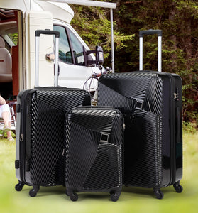 3 Piece Hard-shell Luggage Travel Set 20/24/28 TSA Lock