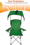 Foldable Beach Canopy Chair Sun Protection Camping Lawn Canopy Chair 330LBS Load Folding Seat