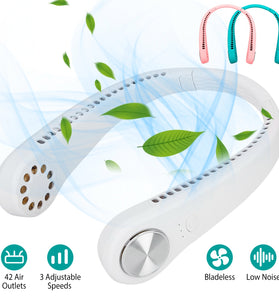 Portable Hanging Neck Fan Personal USB Bladeless Fan