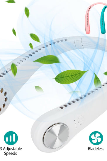 Portable Hanging Neck Fan Personal USB Bladeless Fan