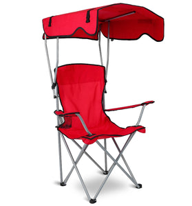 Foldable Beach Canopy Chair Sun Protection Camping Lawn Canopy Chair 330LBS Load Folding Seat