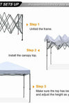 Waterproof Pop-Up Canopy Folding Tent with 4 Sandbags