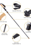 Camping & Hiking Adjustable Anti-Shock Hiking Walking Climbing Sticks