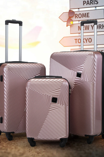 3 Piece Hard-shell Luggage Travel Set 20/24/28 TSA Lock