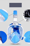 Full Face Snorkel Mask with Optional HD 1080P Action Sports Camera