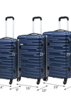 Three-piece suitcase-dark blue