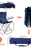 Foldable Beach Canopy Chair Sun Protection Camping Lawn Canopy Chair 330LBS Load Folding Seat