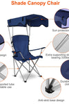 Foldable Beach Canopy Chair Sun Protection Camping Lawn Canopy Chair 330LBS Load Folding Seat