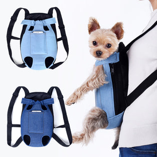 Denim Dog Travel Backpack